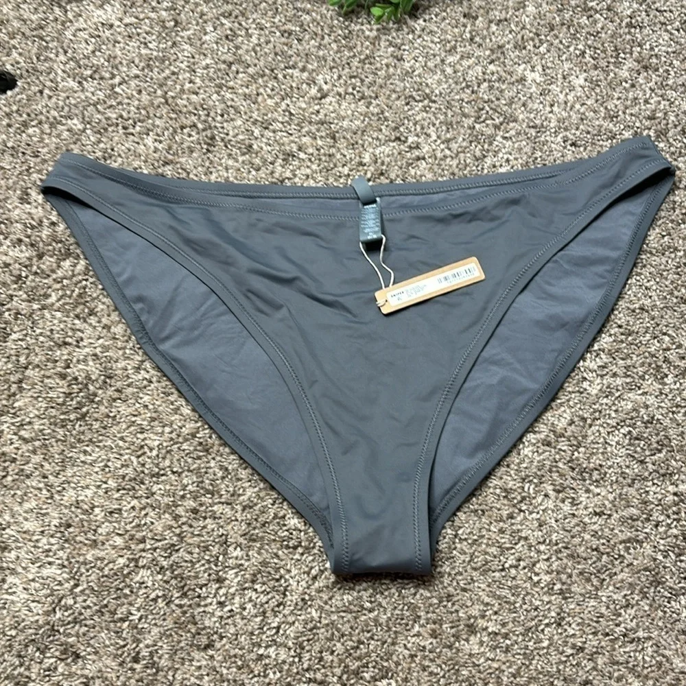 NWT Skims bikini bottom mid coverage gunmetal sz 3X